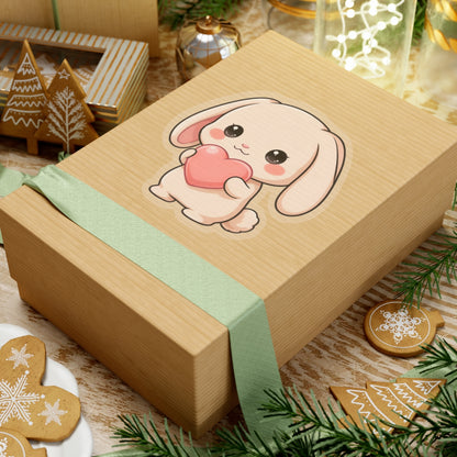 Kawaii Bunny Sticker with Heart for Cute Decor