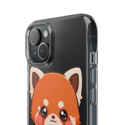 Red Panda Sushi Phone Case, Cute Kawaii Clear Case