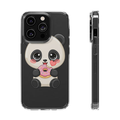 Kawaii Panda Phone Case with Donut