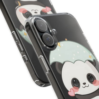 Kawaii Panda Clear Impact-Resistant Phone Case