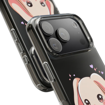 Kawaii Bunny Gamer Clear Impact-Resistant Phone Case