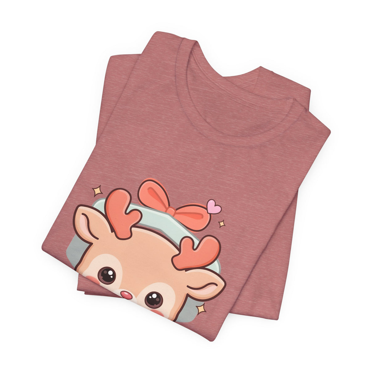 Kawaii Reindeer T-Shirt – Cute Gift Box Christmas Tee