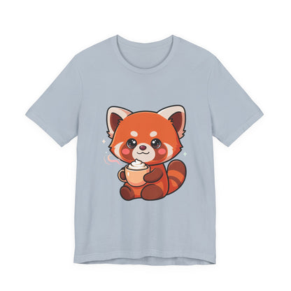 Kawaii Red Panda Coffee Tee for Cute Animal Lovers