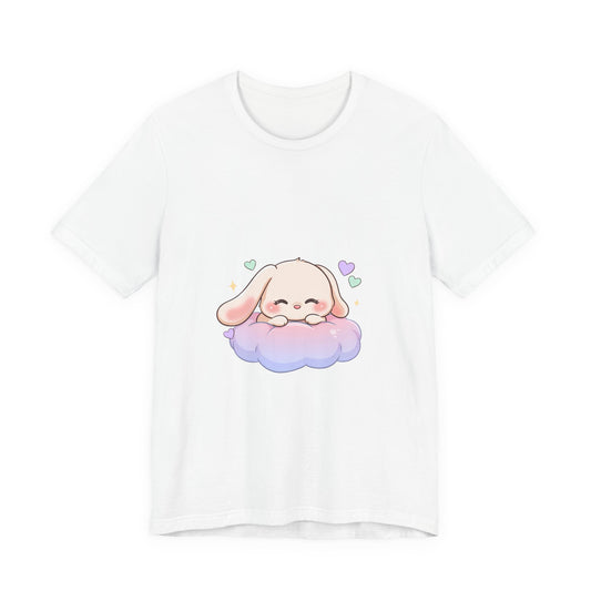 Kawaii Sleeping Bunny Tee, Cute Cloud Nap Unisex Shirt
