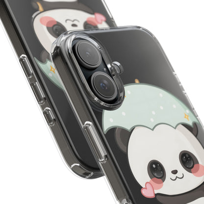 Kawaii Panda Clear Impact-Resistant Phone Case