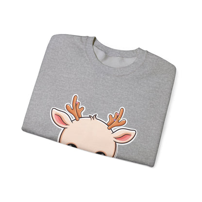 Kawaii Reindeer Christmas Sweatshirt for Cozy Holiday Evenings