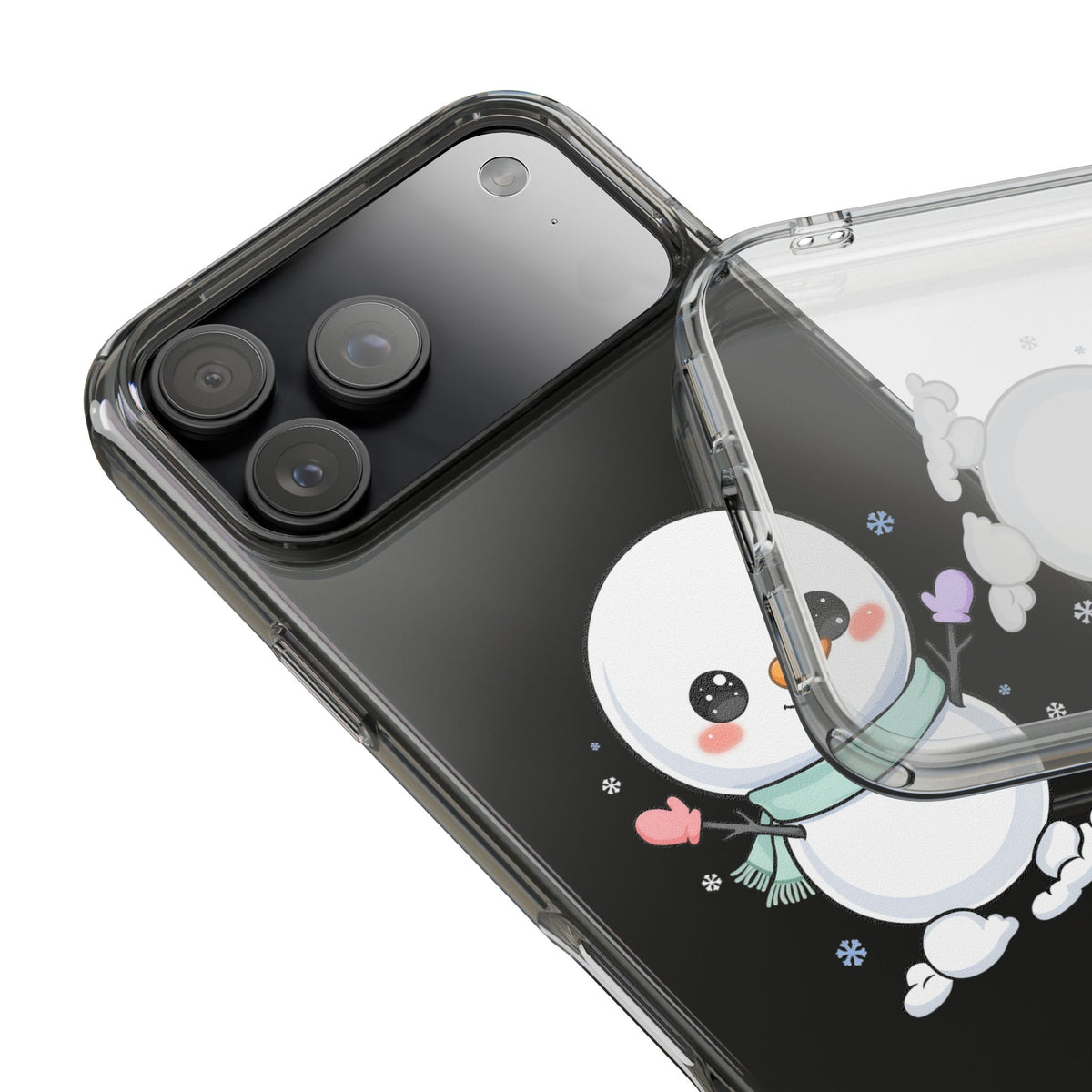 Kawaii Snowman Clear Impact-Resistant Case