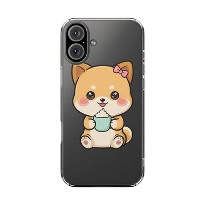 Kawaii Shiba Inu Phone Case with Latte