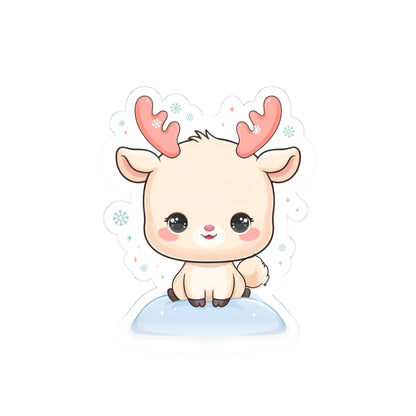 Kawaii Reindeer Sticker for a Cozy Winter Desk