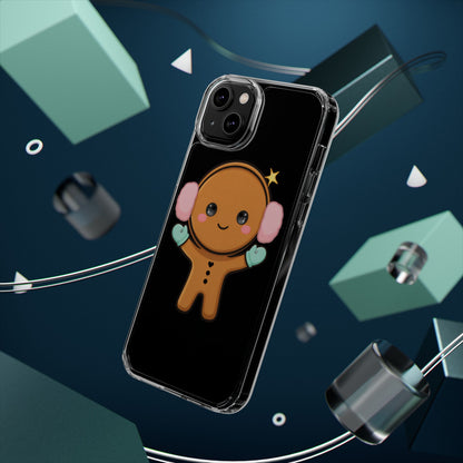 Kawaii Gingerbread Phone Case, Cute Winter Character