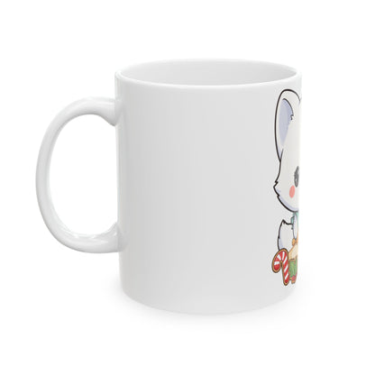 Christmas Arctic Fox Mug for Kawaii Holiday Fans