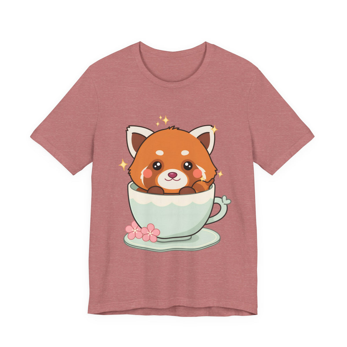 Kawaii Red Panda T-Shirt, Cute Tea Lover Gift
