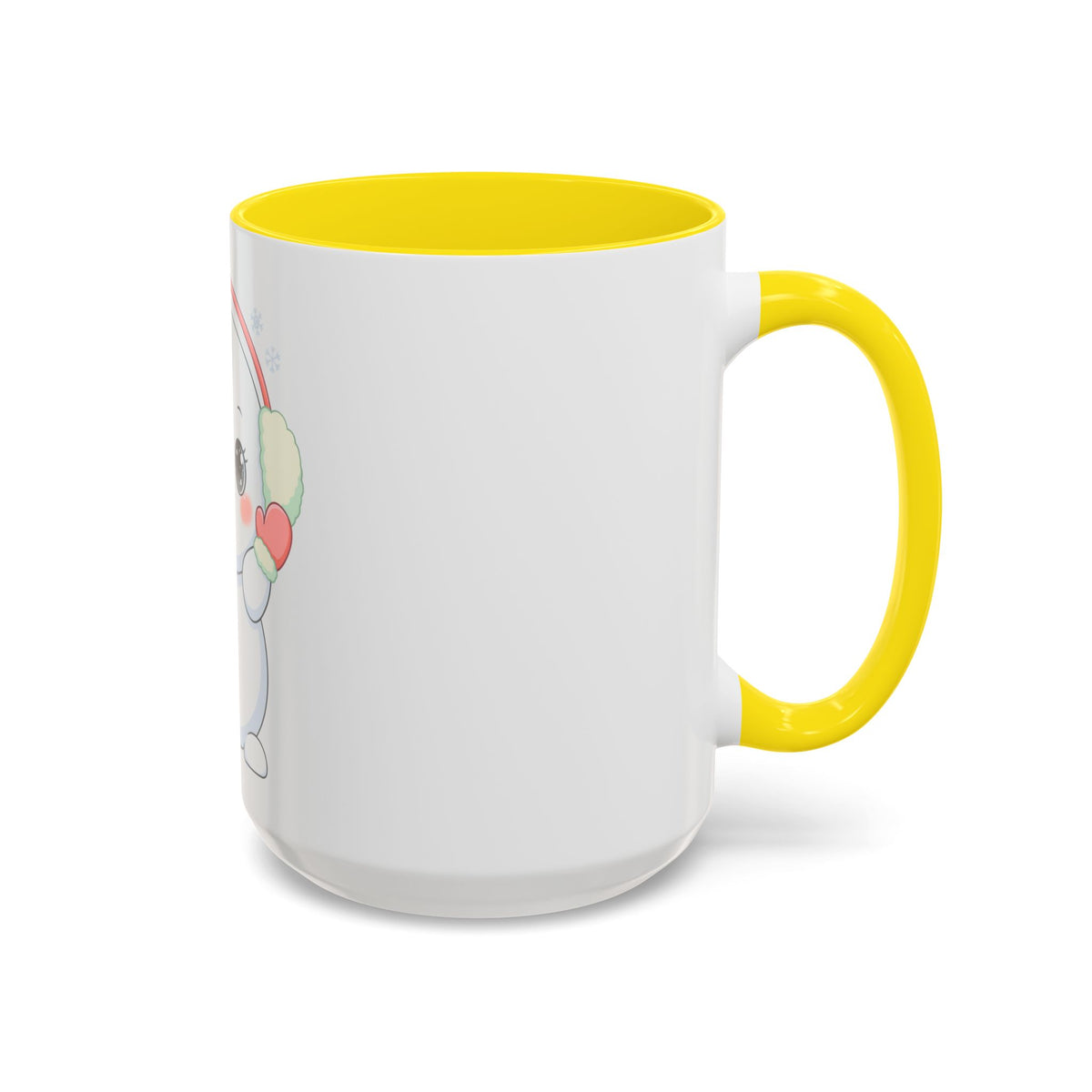 Kawaii Snowman Accent Coffee Mug for Cozy Winter Sips
