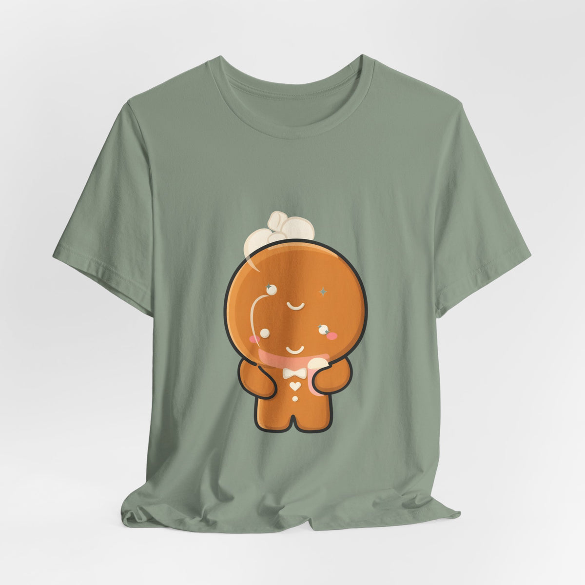 Kawaii Gingerbread Man T-Shirt for Cozy Cocoa Fans