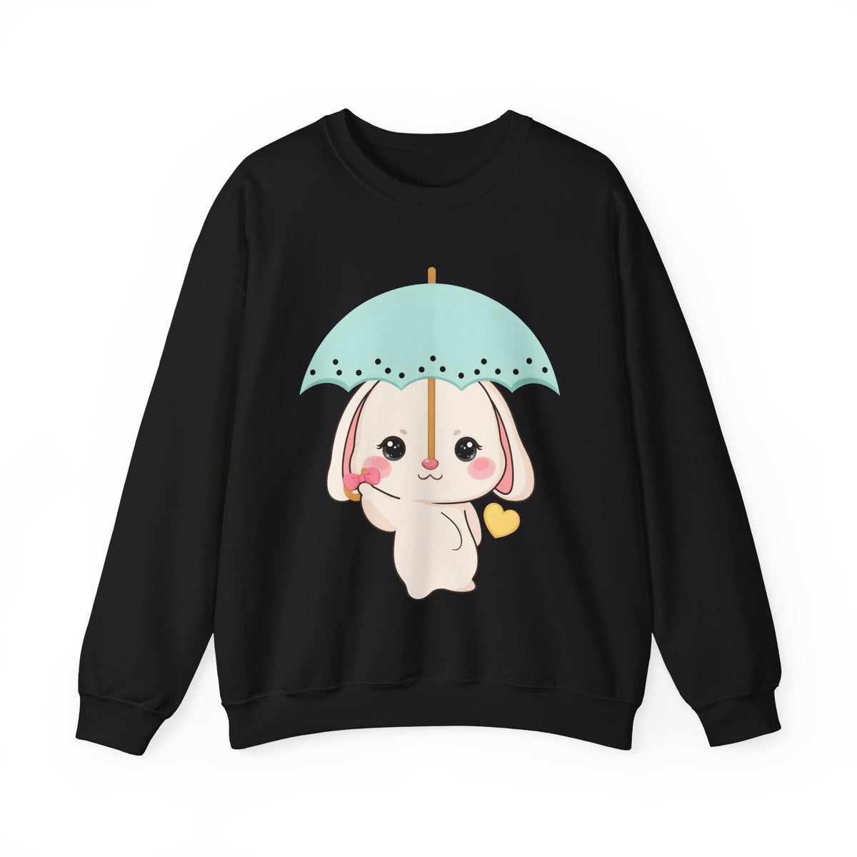 Kawaii Bunny Sweatshirt with Umbrella | Cute Chibi Gift