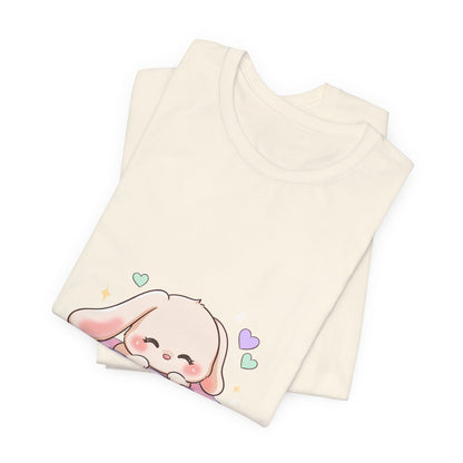 Kawaii Sleeping Bunny Tee, Cute Cloud Nap Unisex Shirt