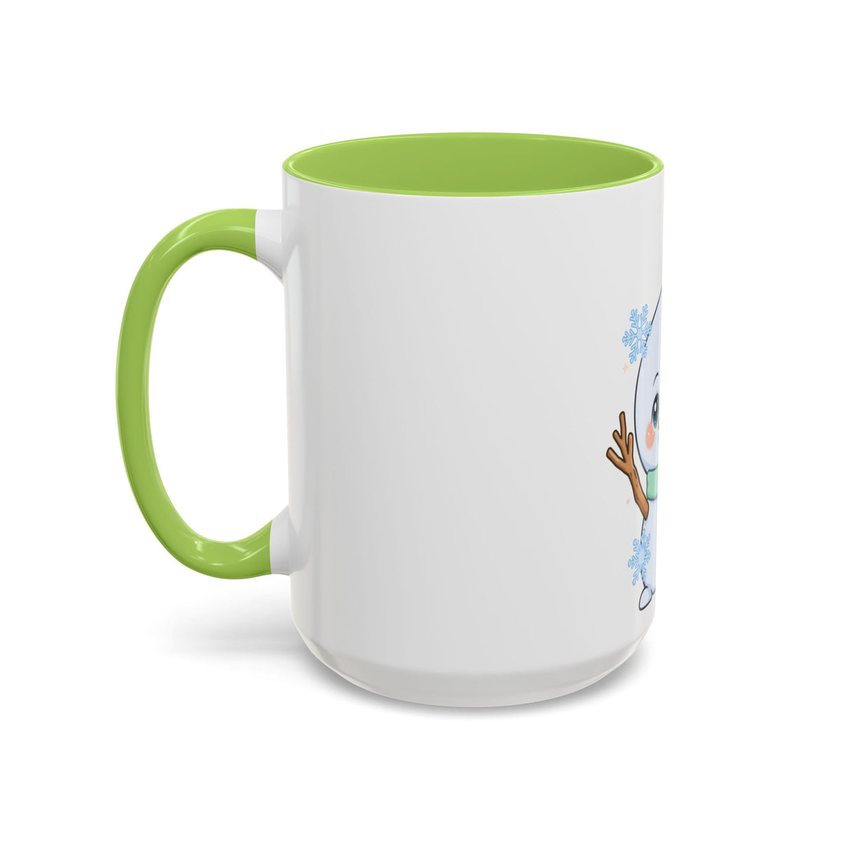 Kawaii Snowman Accent Coffee Mug for Winter Fans