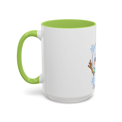 Kawaii Snowman Accent Coffee Mug for Winter Fans