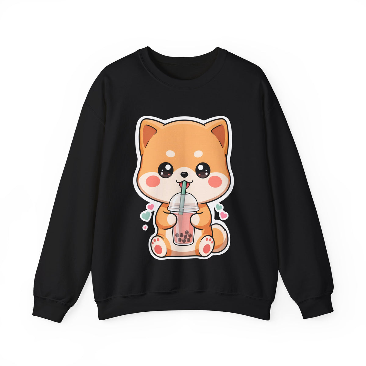 Kawaii Shiba Inu Bubble Tea Sweatshirt, Cute Dog Gift