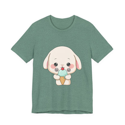 Kawaii Bunny Ice Cream Tee for Cute Style Lovers