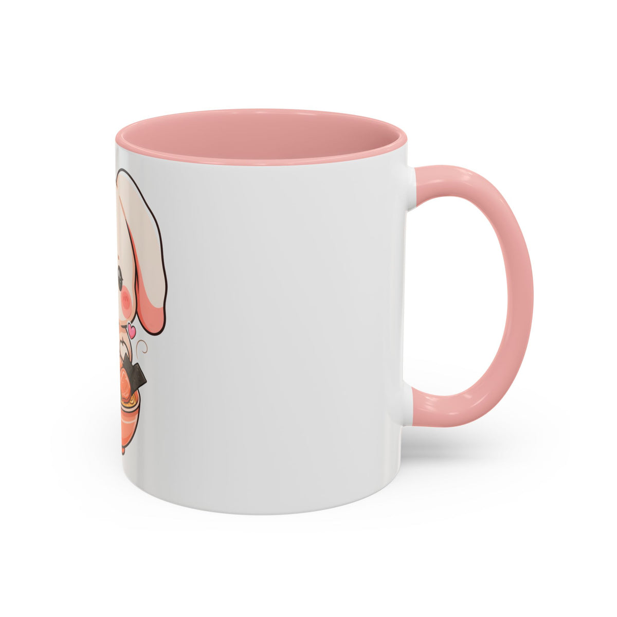 Kawaii Ramen Bunny Accent Coffee Mug, 11 oz or 15 oz