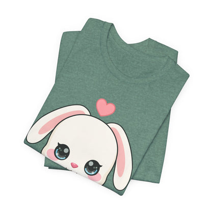 Cozy Bunny T-Shirt, Kawaii Blanket Bunny Tee