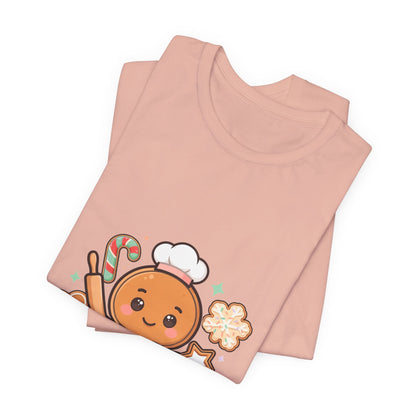 Gingerbread Baker Christmas Tee, Cute Kawaii Holiday Shirt