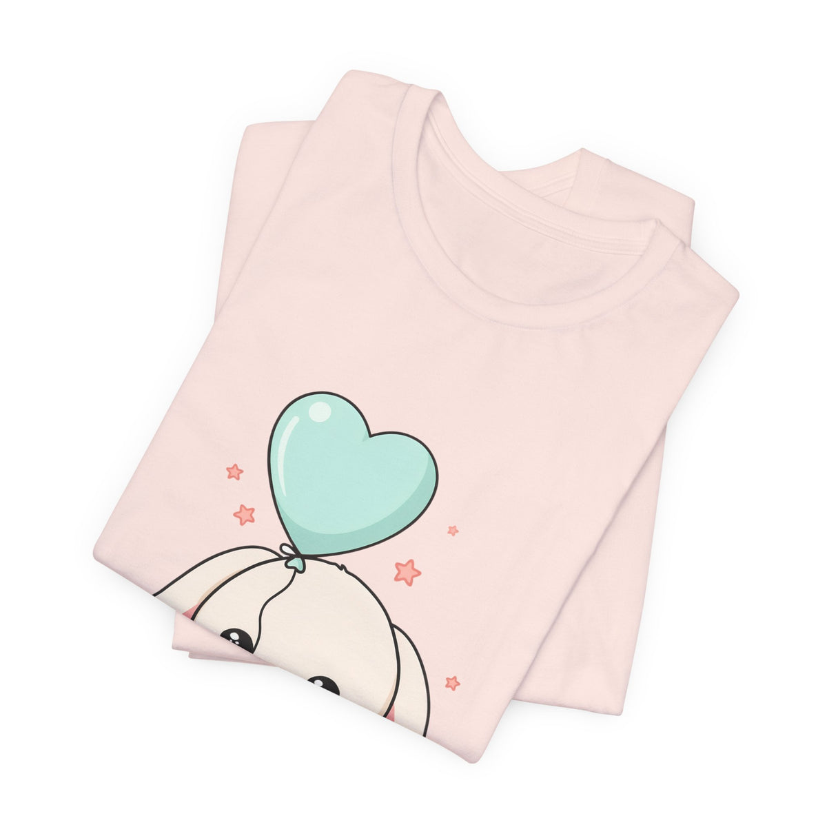 Kawaii Bunny T-Shirt with Balloon – Cute Chibi Rabbit Tee