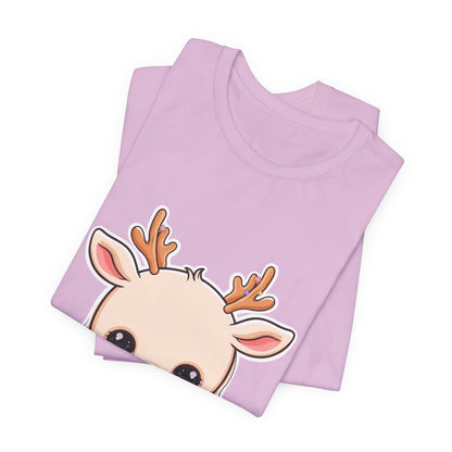 Kawaii Reindeer T-Shirt for Cozy Holiday Errands