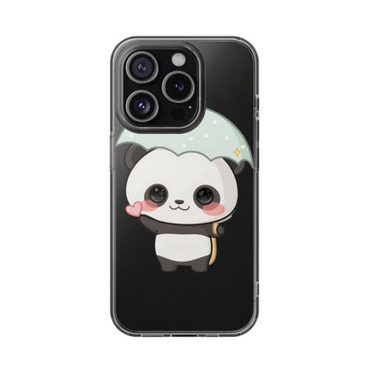 Kawaii Panda Clear Impact-Resistant Phone Case