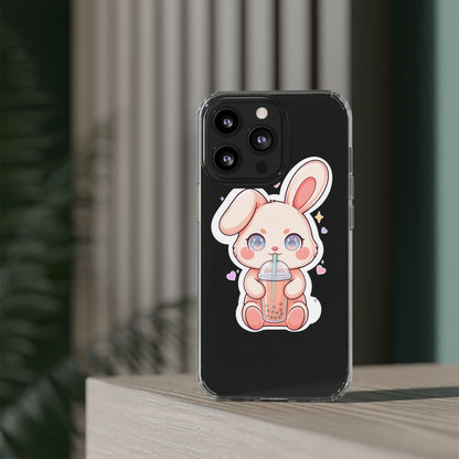 Kawaii Bunny Bubble Tea Phone Case for Boba Lovers