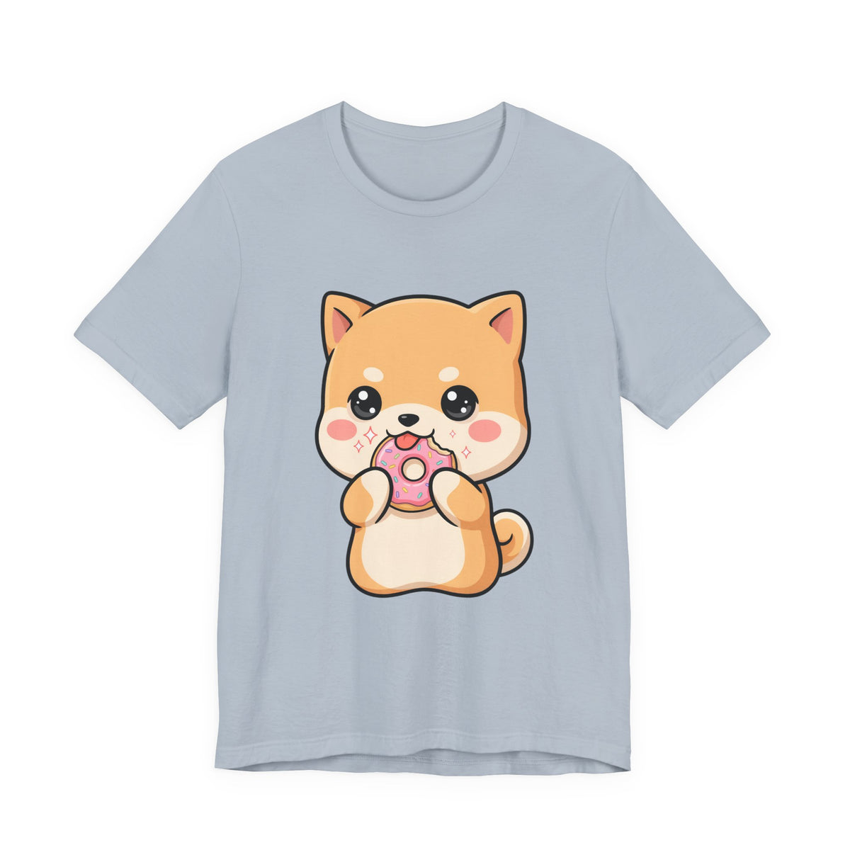 Kawaii Shiba Inu Donut Unisex Jersey Short Sleeve Tee