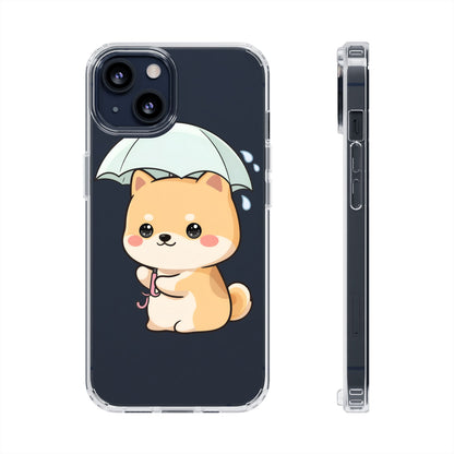 Shiba Inu Phone Case, Kawaii Rainy Day Pup