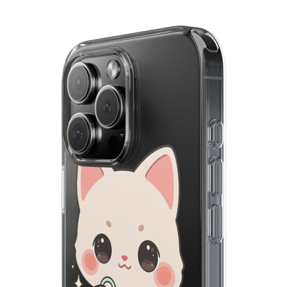 Kawaii Cat Phone Case, Cute Plant Lover Gift