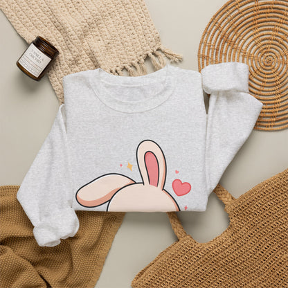 Kawaii Bunny Skateboard Sweatshirt, Cute Chibi Rabbit