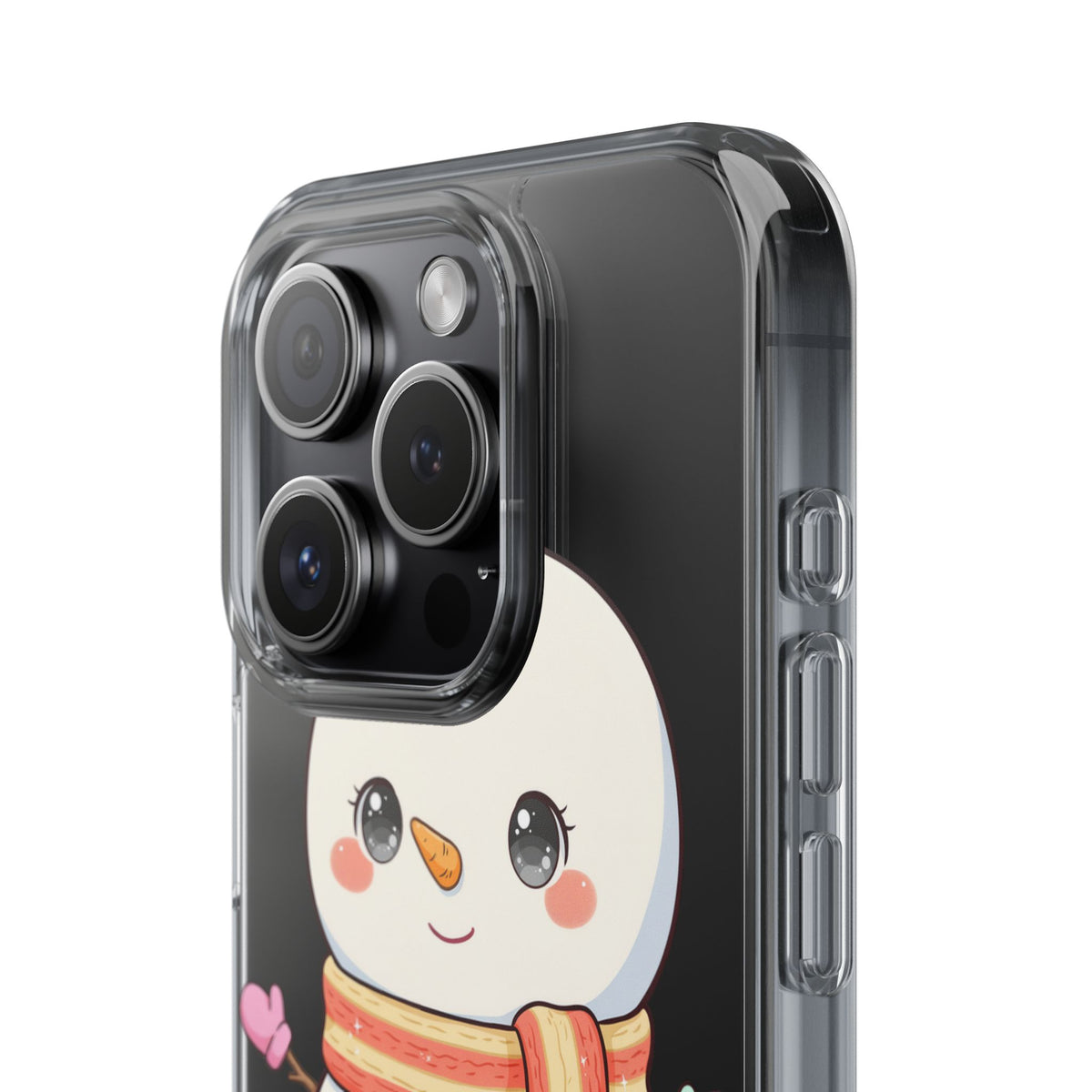 Kawaii Snowman Phone Case – Cute Christmas Clear Case