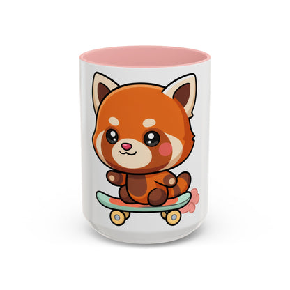 Red Panda Skateboard Mug – Kawaii Accent Coffee Mug