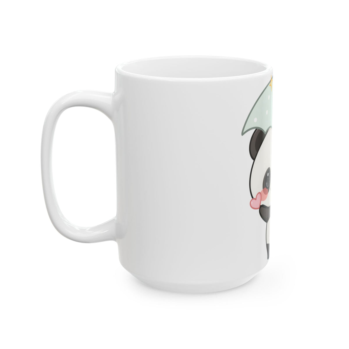 Kawaii Panda Mug with Umbrella | Cute Ceramic Coffee Mug