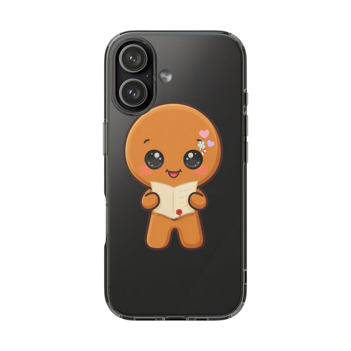 Gingerbread Man Phone Case, Cute Christmas Letter Reader
