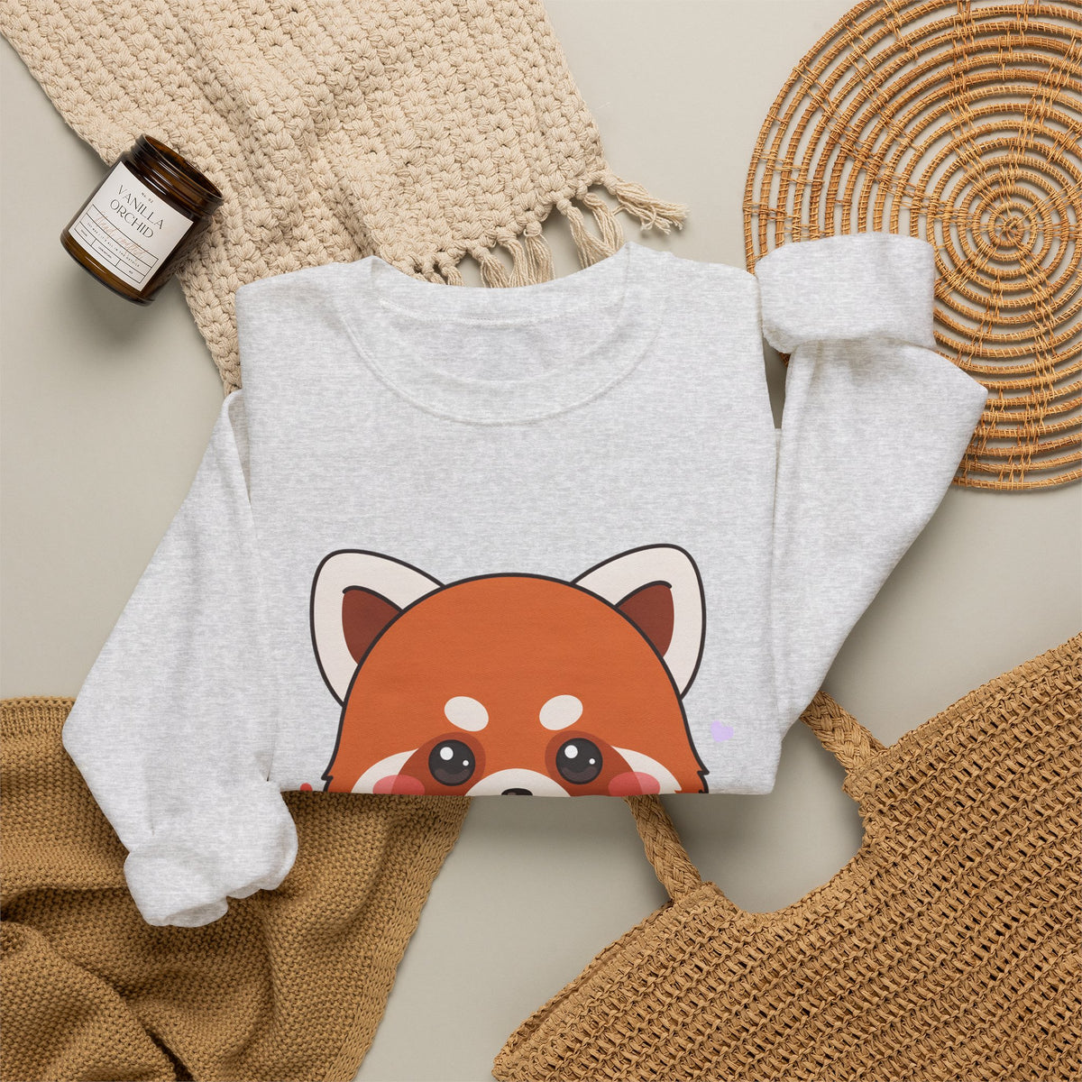 Kawaii Red Panda Ramen Sweatshirt for Cozy Foodie Days