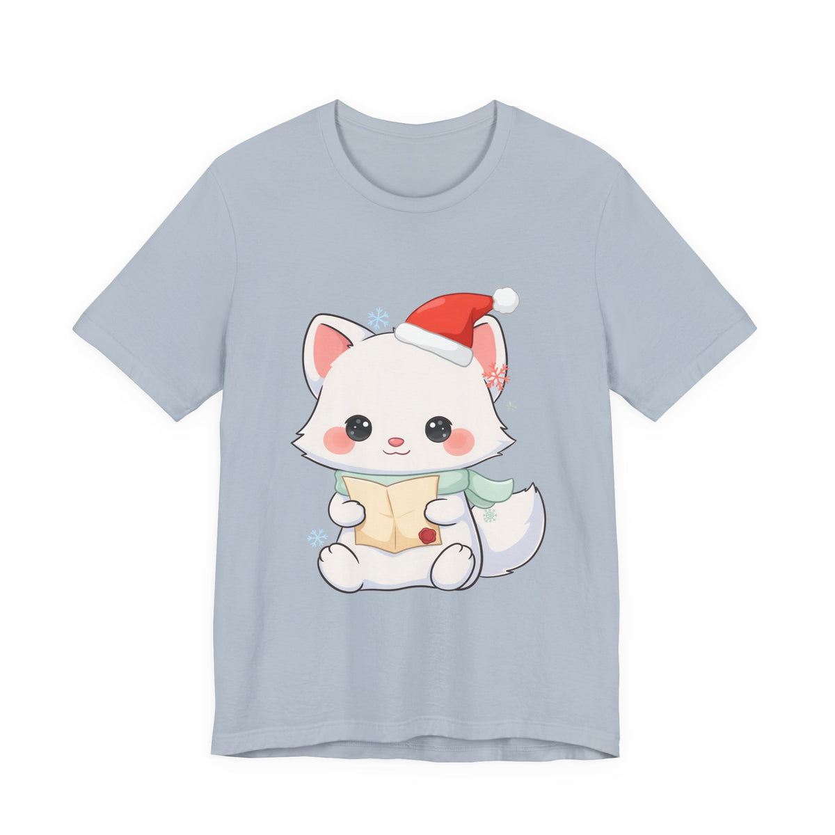Christmas Arctic Fox T-Shirt for Cozy Holiday Readers