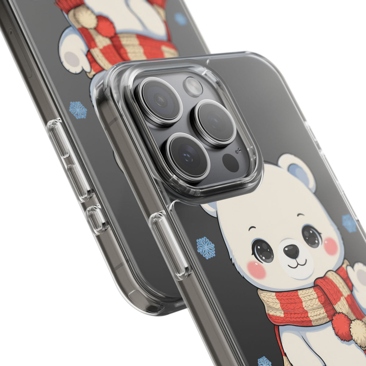 Kawaii Polar Bear Phone Case – Cozy Christmas Cub
