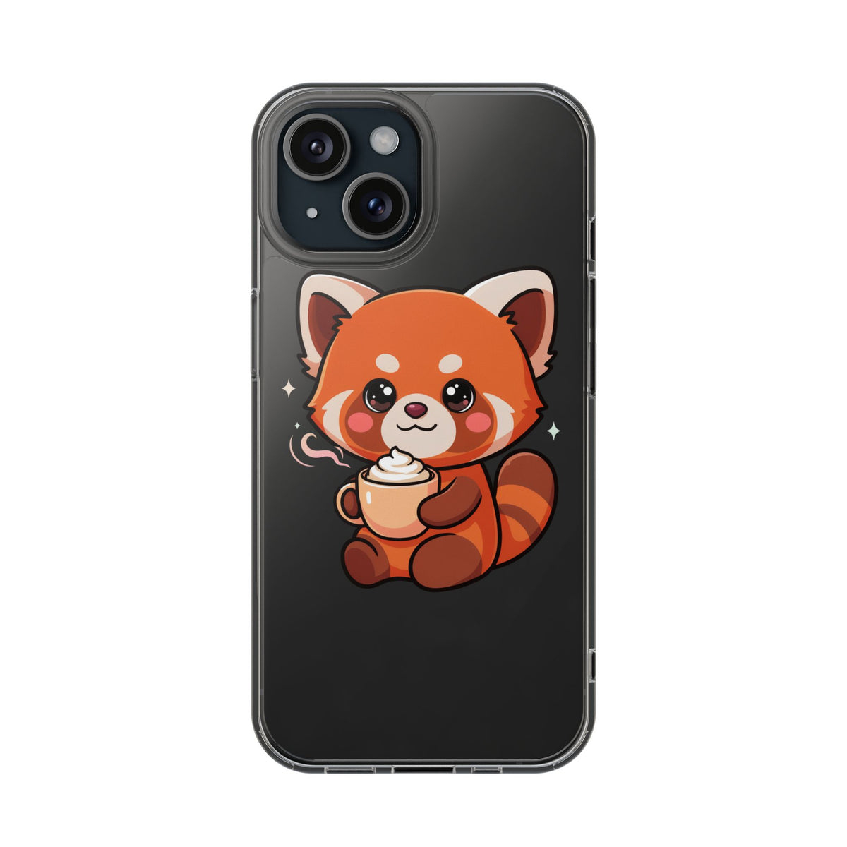 Kawaii Red Panda Phone Case with Latte