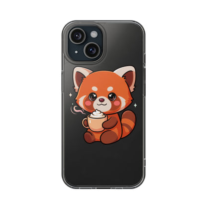 Kawaii Red Panda Phone Case with Latte