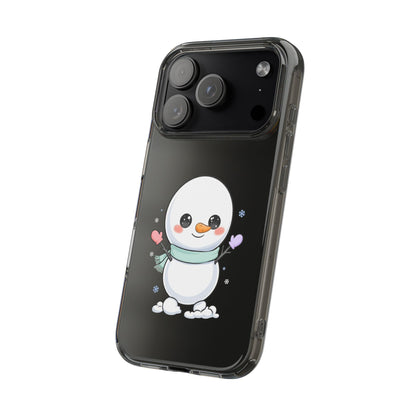Kawaii Snowman Clear Impact-Resistant Case