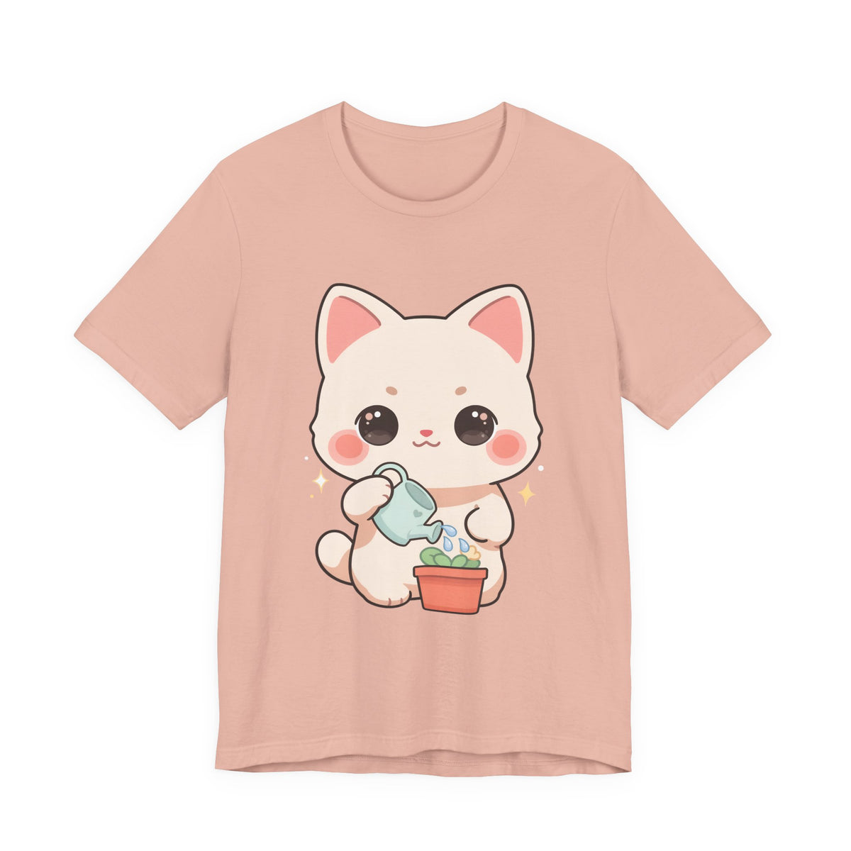 Kawaii Cat Gardening T-Shirt for Plant Lovers