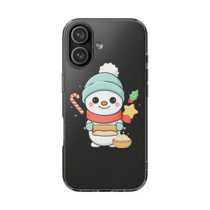 Christmas Snowman Phone Case, Cute Cookie Baker