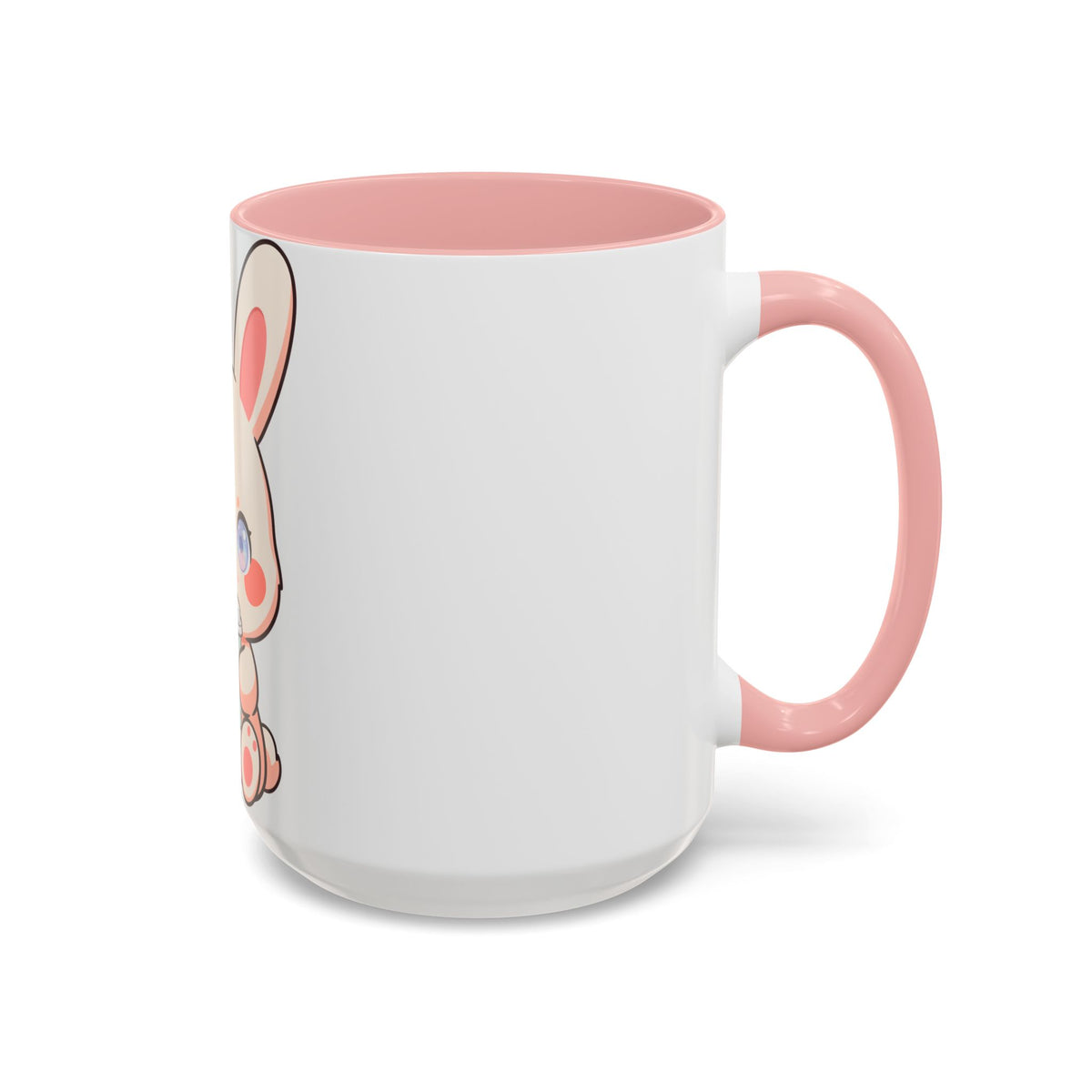 Kawaii Bunny Coffee Mug, Cute Latte Lover Accent Mug