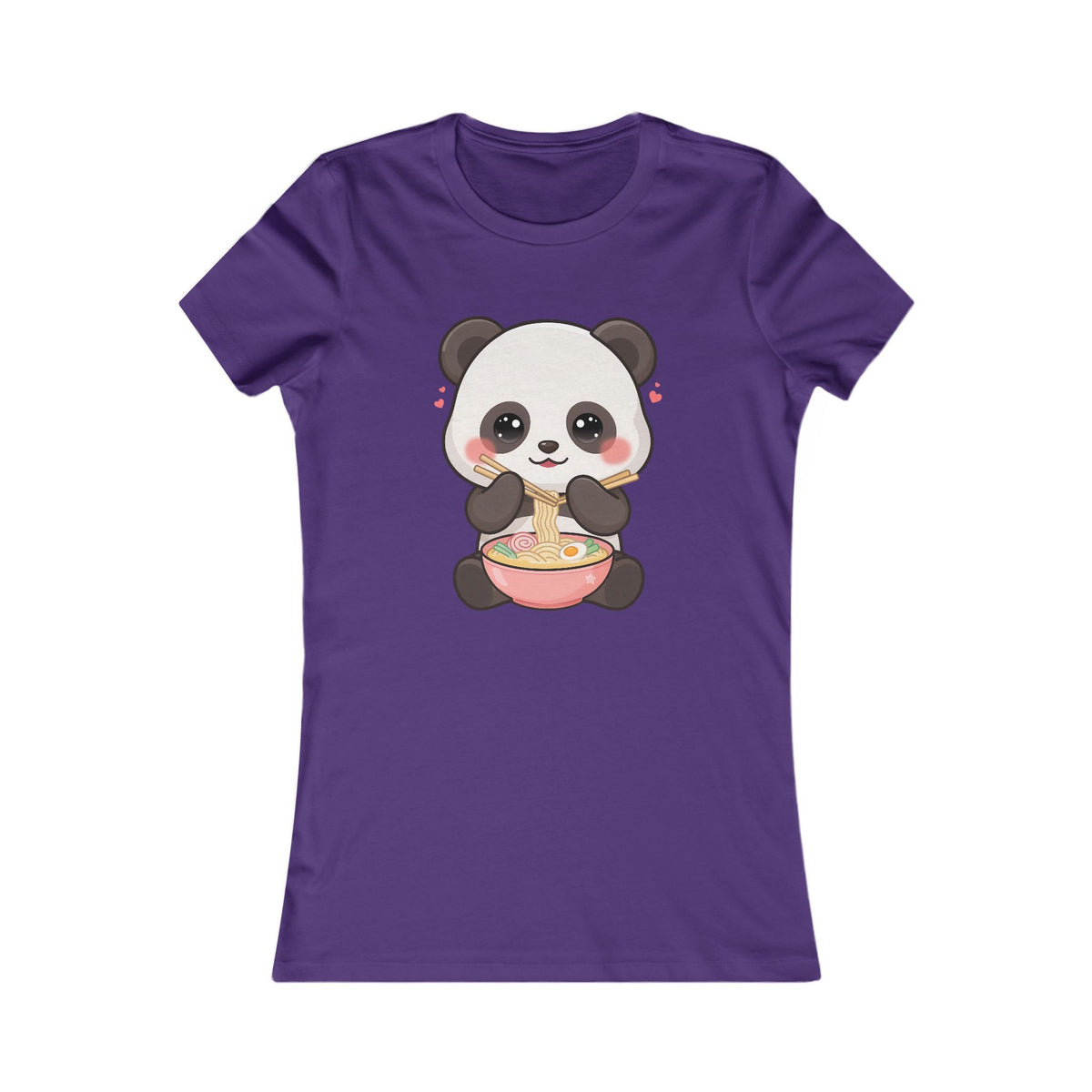 Kawaii Panda Ramen Women's Tee, Cute Noodle Lover Shirt