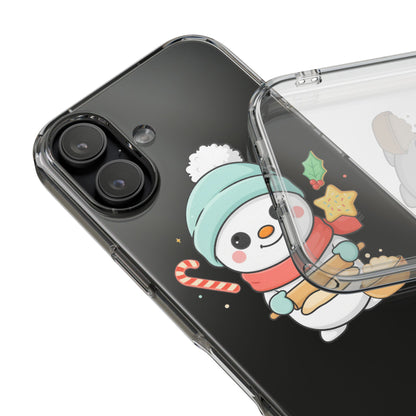 Christmas Snowman Phone Case, Cute Cookie Baker